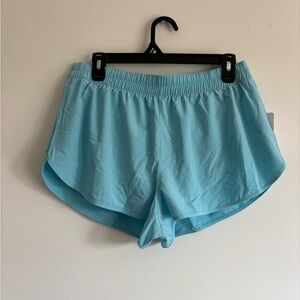 NWT Athleta Light Aqua Running Shorts